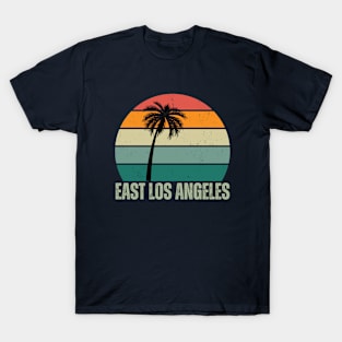 East Los Angeles CA Vintage 70s Retro Throwback Design T-Shirt